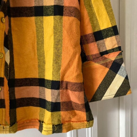NWOT We The Free So Long Summer Plaid Flannel Top Yellow Sz XS - Picture 2 of 6